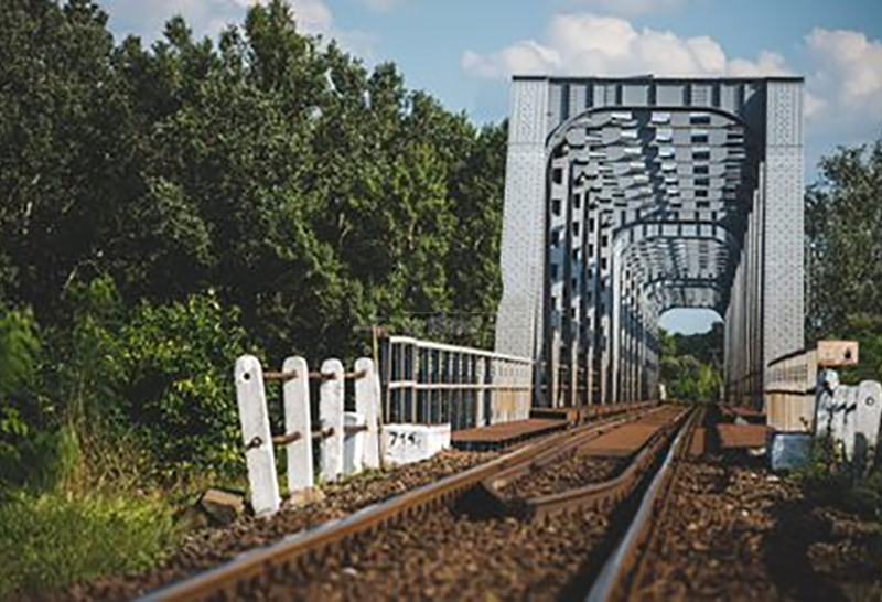 Spoorlijn truss brug